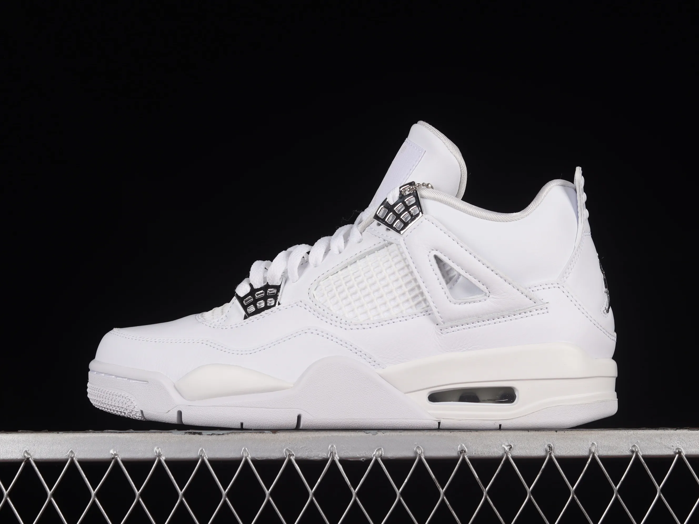 All Categories Air Jordan Jordan Series Basketball Shoes Air Jordan 4 Pure Original Version Air Jordan 4 Retro "PureMoney" AJ4 Joe 4 White Cat Full First Layer Authentic Standard 308497-100